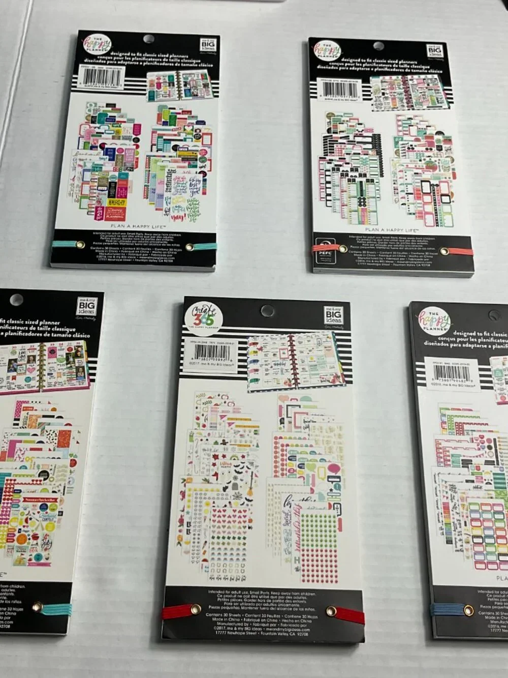 The Happy Planner Sticker Sheets Bundle 2 Sets of 5  – 6,405 Pieces
